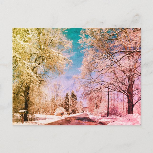 Carte Postale Route de neige Vermont 1 (Devant)