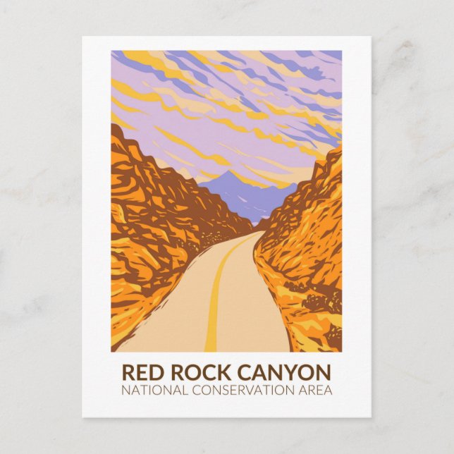 Carte Postale Route de Red Rock Canyon National Conservation Are (Devant)