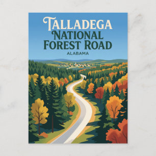 Carte Postale Route de Talladega National Forest Alabama