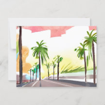 Route des Palmiers | Aquarelle moderne contemporai