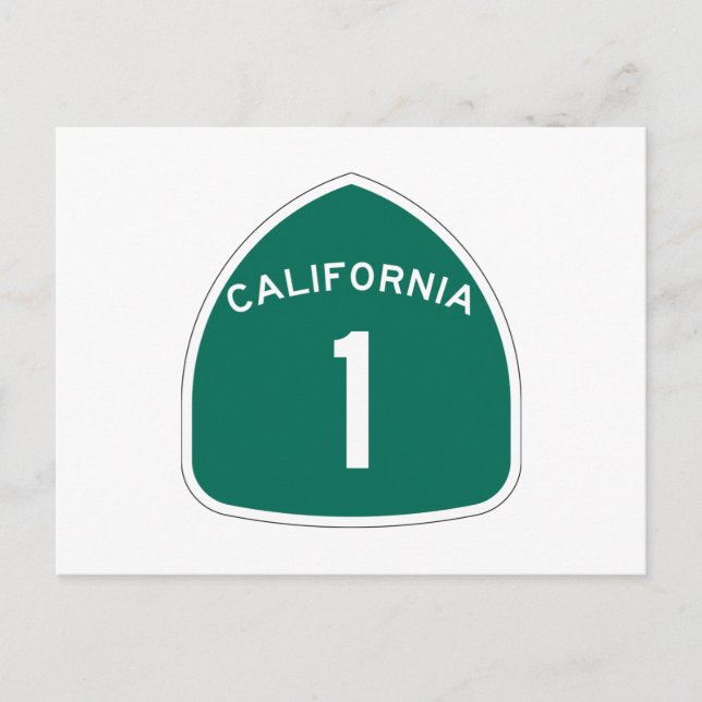 Carte Postale Route d'État 1, Californie, États-Unis (Devant)