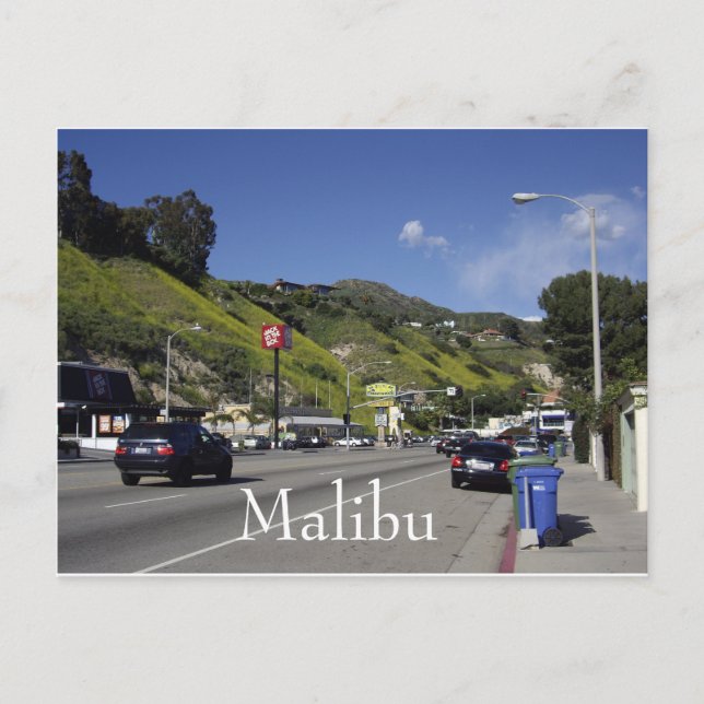 Carte Postale Route du Pacifique Malibu Californie (Devant)