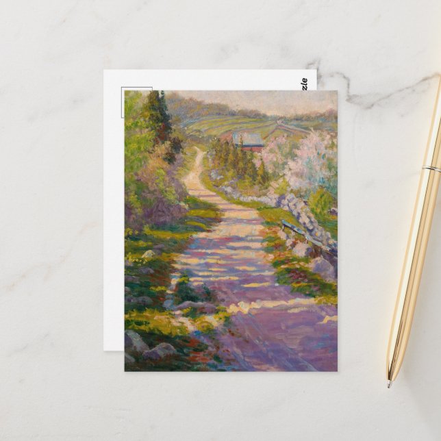 Carte Postale Route par Newell Convers Wyeth (Devant/Arrière en situation)