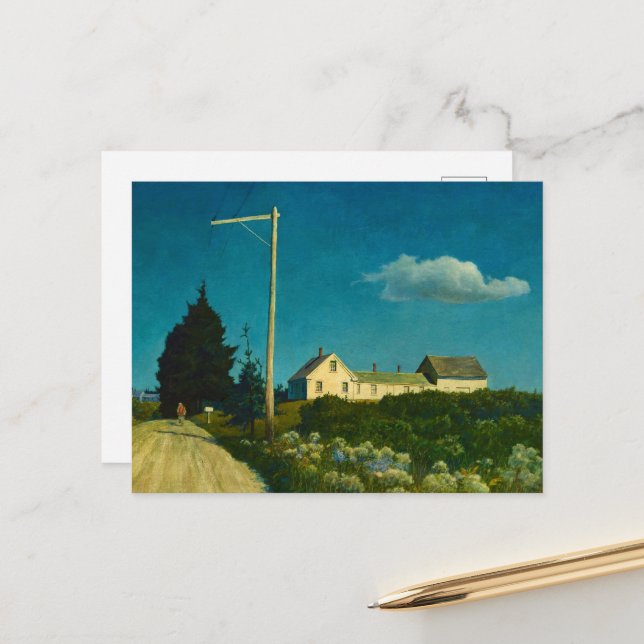Carte Postale Route vers la maison Jones par Newell Convers Wyet (Devant/Arrière en situation)
