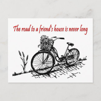 Carte Postale Route vers une maison d'amis