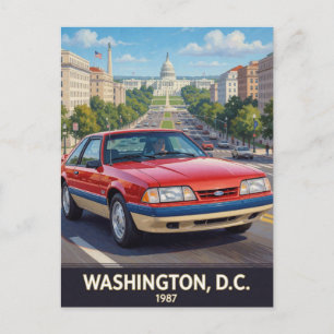 Carte Postale Routes de spectacle des années 80 à Washington DC 