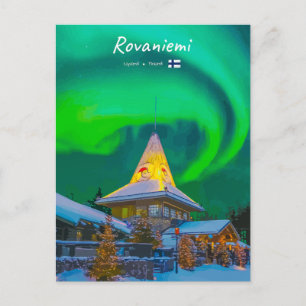 Carte Postale Rovaniemi, Finlande - Aurore magique 