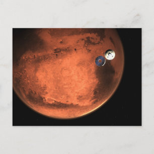 Carte Postale Rover Perseverance se séparant de son étage de cro