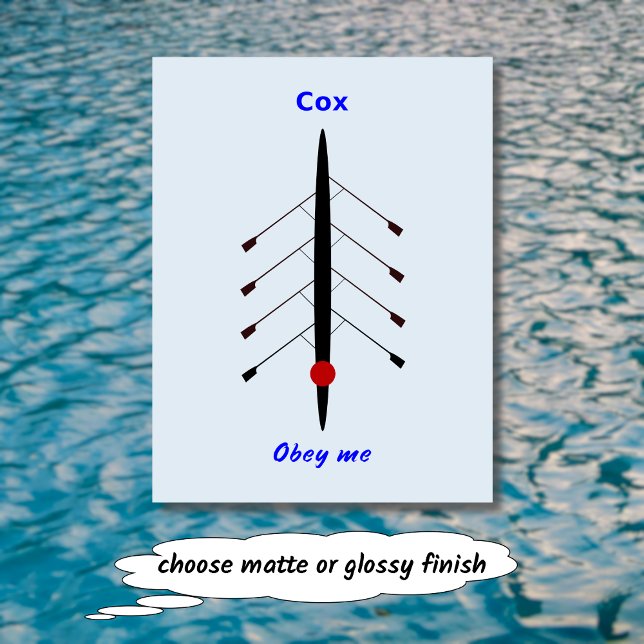 Carte Postale Rowing cox obéissez à moi sport (Créateur téléchargé)