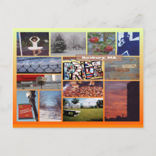 Carte Postale Roxbury, Massachusetts Photo Collage 9958