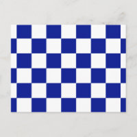 Royal Blue et White À damiers Motif