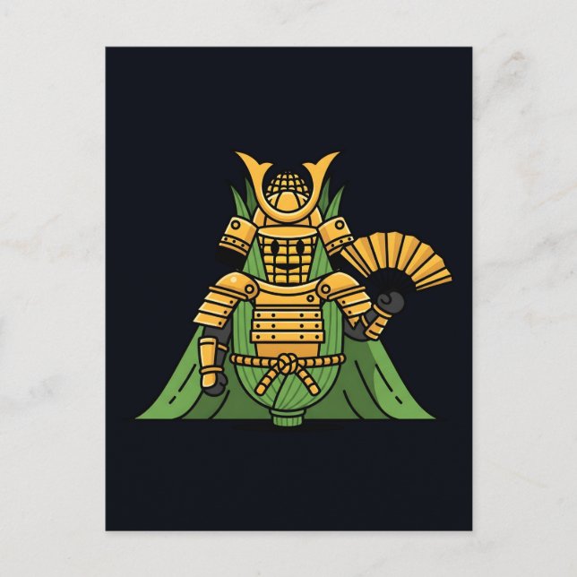 Carte Postale Royal Golden Corn Samurai Commander Illustration (Devant)