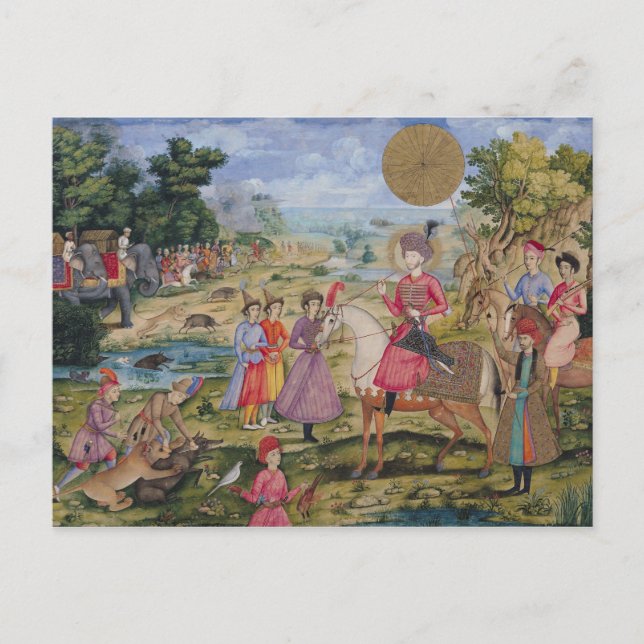 Carte Postale Royal Hunt, d'Ispahan, Iran (Devant)