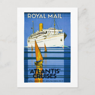 Carte Postale Royal Mail Atlantis Cruises Vintage