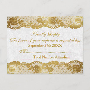 Carte postale Royal Personnalisée RSVP Golden Whit