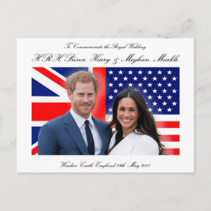 Carte Postale Royal Wedding Prince Harry and Meghan Markle