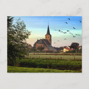 Carte Postale Royaume de Dieu Eglise Sunrise Paysage