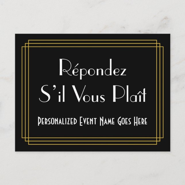 Carte postale RSVP (Devant)