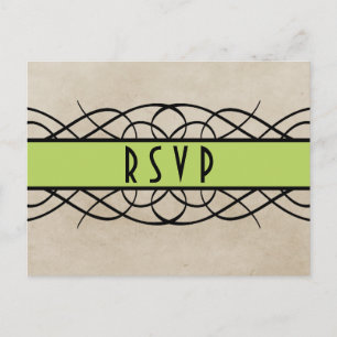 Carte postale RSVP à la frontière verte