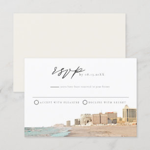 Carte postale RSVP Aquarelle ATLANTIC CITY