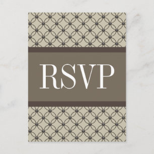 Carte postale RSVP Beige Fancy Lattice
