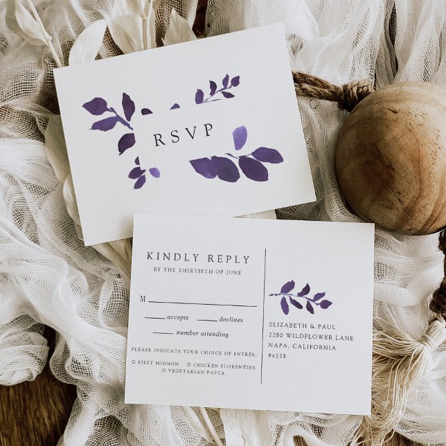 Carte postale RSVP botanique pressée avec choix de (Créateur téléchargé)