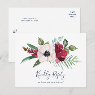 Carte postale RSVP Choice Menu Breeze Tropical