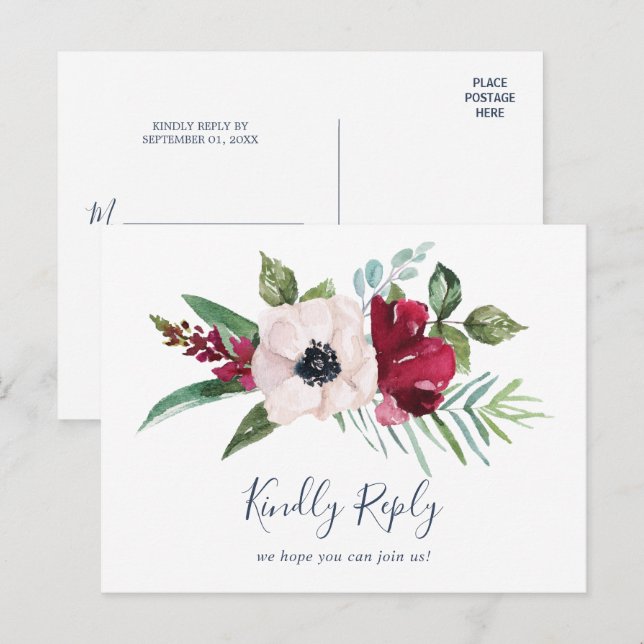 Carte postale RSVP Choice Menu Breeze Tropical (Devant / Derrière)