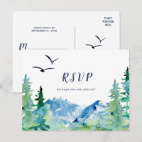 Carte postale RSVP Choix du menu Rocky Mountain