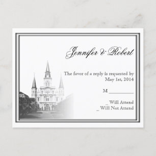 Carte postale RSVP de la Nouvelle-Orléans Destinat