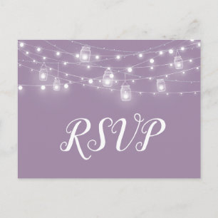 Carte Postale RSVP de mariage avec une chaîne rust