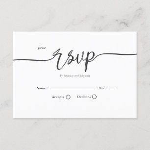 Carte postale RSVP - Élégant