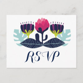 Carte postale RSVP Funky Floral Wedal Wedding