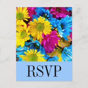 Carte postale RSVP Gerber Daisy, couleur vive