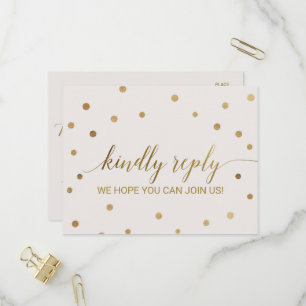 Carte postale RSVP Gold Pois Song Request