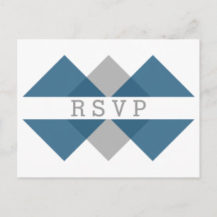 Carte postale RSVP Gray Bleu