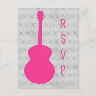 Carte postale RSVP Hot Rose Guitare Grunge