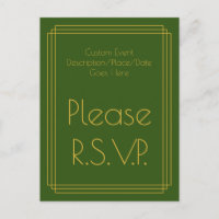 Carte postale RSVP inspirée des années 1930