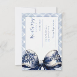 Carte postale RSVP inspirée par Blue Croquette