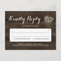 Carte postale RSVP | Le souffle du bébé rustique