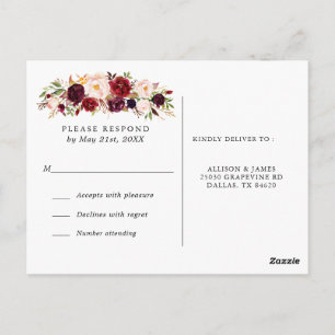 Carte postale RSVP Marsala Bourgogne