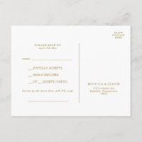Carte postale RSVP minimaliste classique