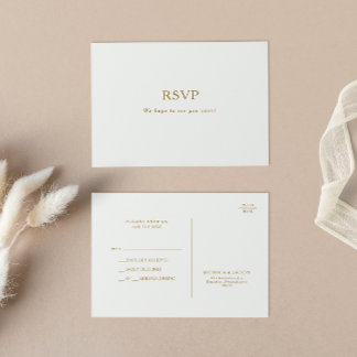 Carte postale RSVP minimaliste classique pour mari