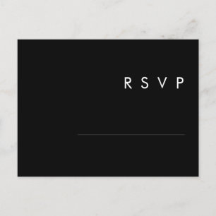 Carte postale RSVP minimaliste moderne - Demande d