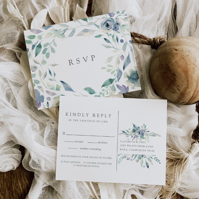 Carte postale RSVP Mountain Meadow avec choix de r (Créateur téléchargé)