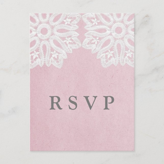 Carte postale RSVP Pink Elegant (Devant)