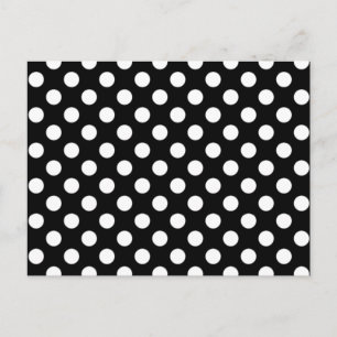 Carte postale RSVP Polka Noir et Blanc