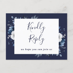 Carte postale RSVP pour demande de chanson florale