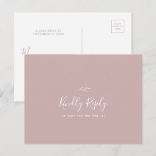 Carte postale RSVP pour demande de chansons pour R