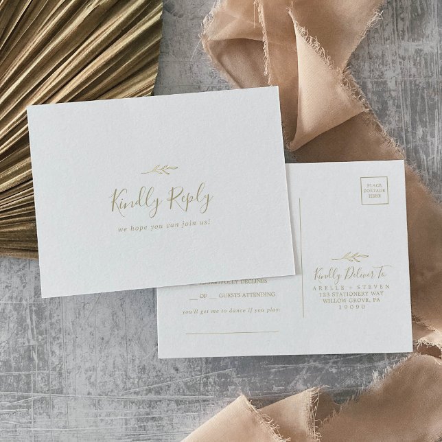 Carte postale RSVP pour la demande de la feuille d (Créateur téléchargé)